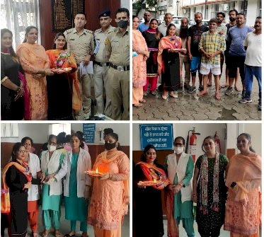 पांवटा साहिब में भाजपा महिला मोर्चा ने कोरोना वाॅरियर्स को बांधा रक्षासूत्र