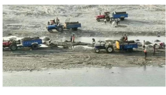 सिरमौर में नहीं रूक रहा अवैध खनन।