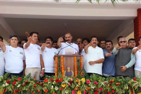 उपमुख्यमंत्री मुकेश अग्निहोत्री मुख्यमंत्री संग एंटी-चिट्टा वॉकथॉन में हुए शामिल