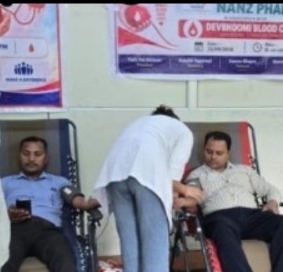 रोटरी क्लब पांवटा साहिब ने रक्तदान शिविर मे 75 युनिट किया रक्तदान एकत्रित।
